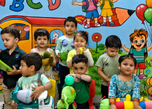 Children enjoying play time with toys at ANK Play School